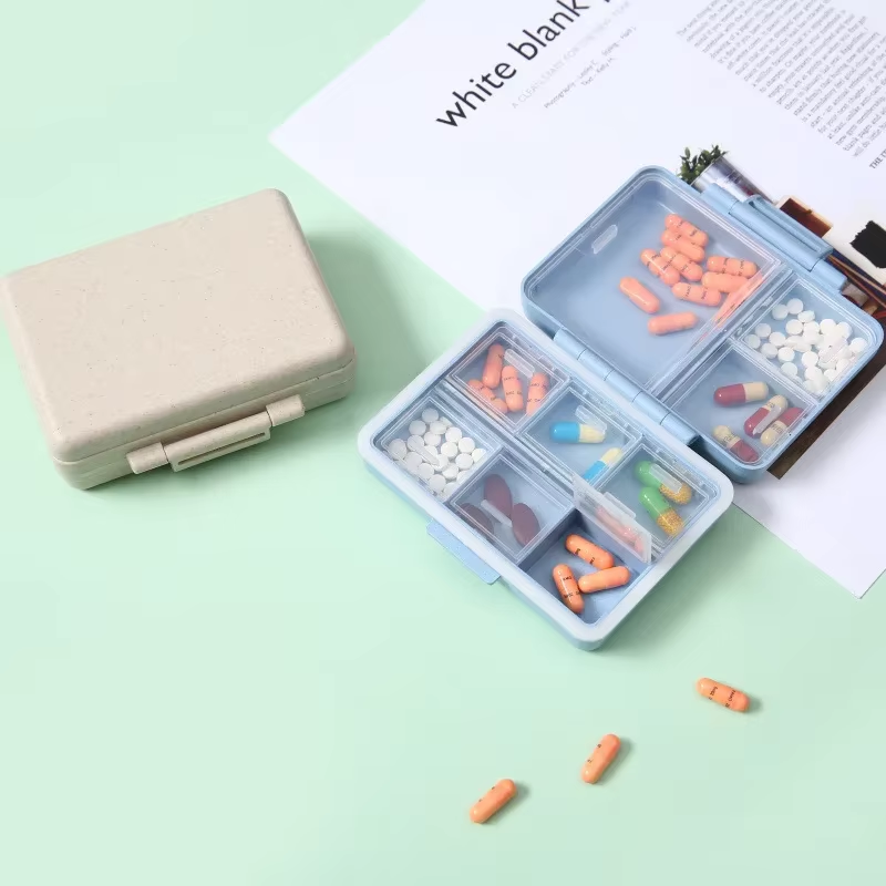 Portable Colorful 9Grids Slots Medicine Box Health Care Container Case ...