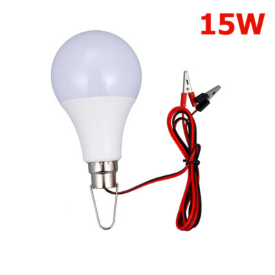 Super Bright 3W-18W LED Bulbs With Clip DC 12V/24V E27 Screw Base Lamp 6500K