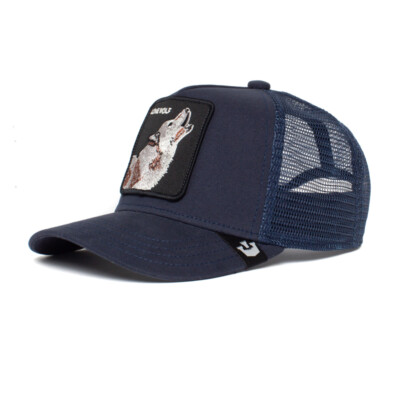 

Hat Child Wolf GOORIN BROS Kids Animal Farm Trucker Hats Animals Lone, Синий