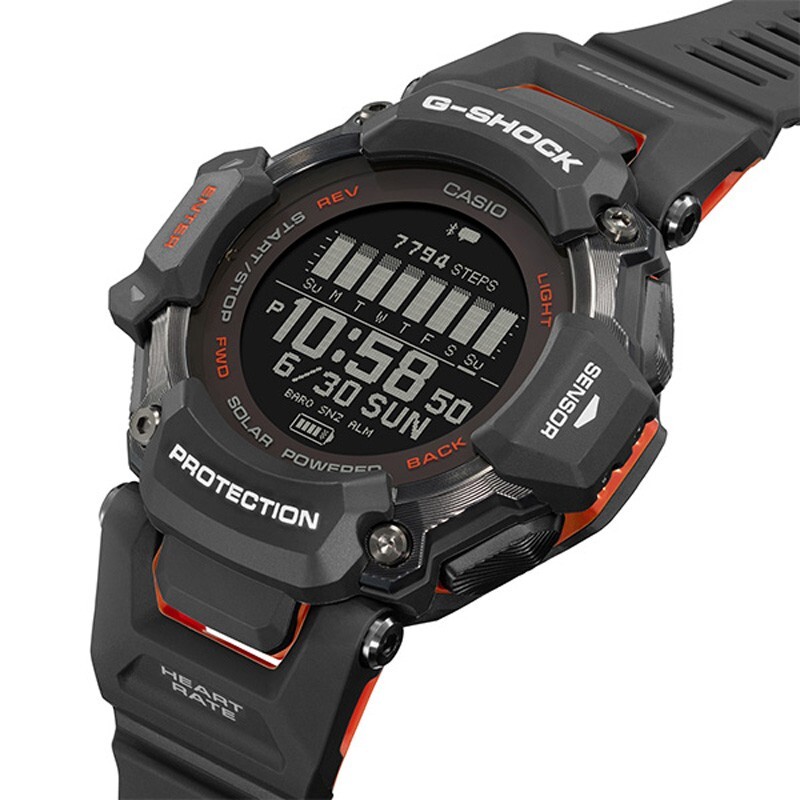 Pre-owned Casio G-shock Gbd-h2000-1ajr G-squad Sport Bluetooth Gps Digital Men Watch