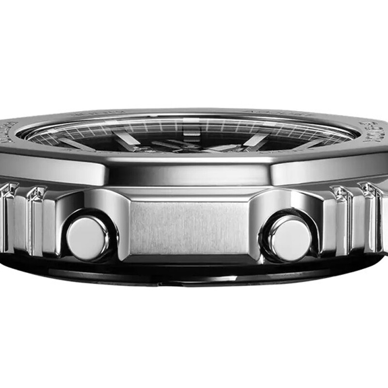 Pre-owned Casio G-shock Gm-b2100d-1ajf Silver Full Metal Analog Digital Men Watch Japan