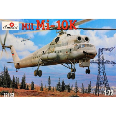 Amodel 72163 Plastic model kit Scale 1:72 Mi-10K Soviet Flying Crane kits model