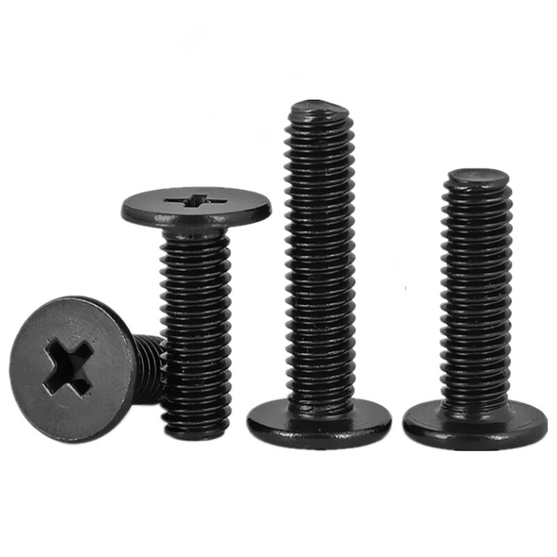 Black 304 Stainless Steel Phillips Utrathin Flat Head Screws M2 M3 M4 M5 M6