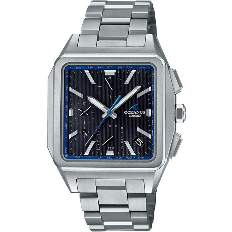 Pre-owned Casio Oceanus Ocw-t5000-1ajf Titanium Bluetooth Mobile Radio Solar Men Watch