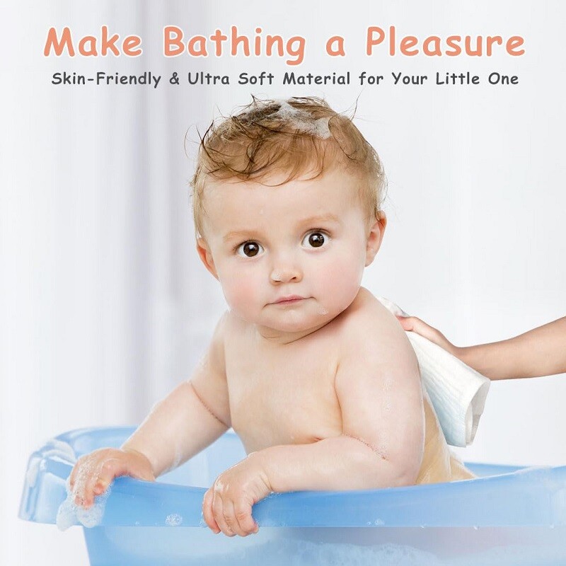 Muslin Baby Burp Cloths 100% Organic Cotton Large 20"X10" High Absorbent 10 Pack