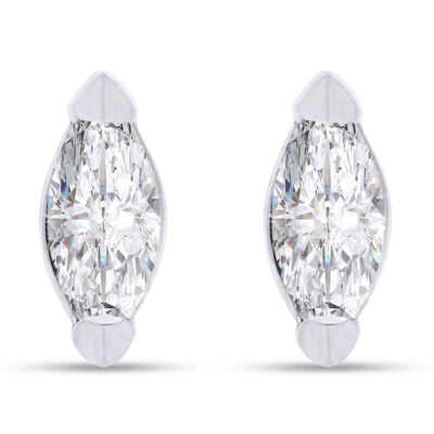 1/5ct Real Natural Marquise Diamond Stud Earring For Women's 14K Gold