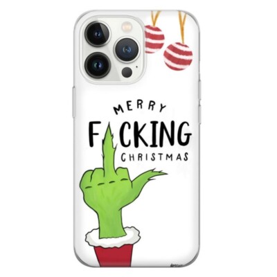 Funny Grinch Christmas Phone Case for iPhone 16 Pro Max 15-7 Plus Samsung
