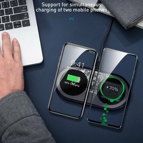 Baseus Simple 2in1 Qi Wireless Phone Charger Fast Charging Overcharge Protection Ebay