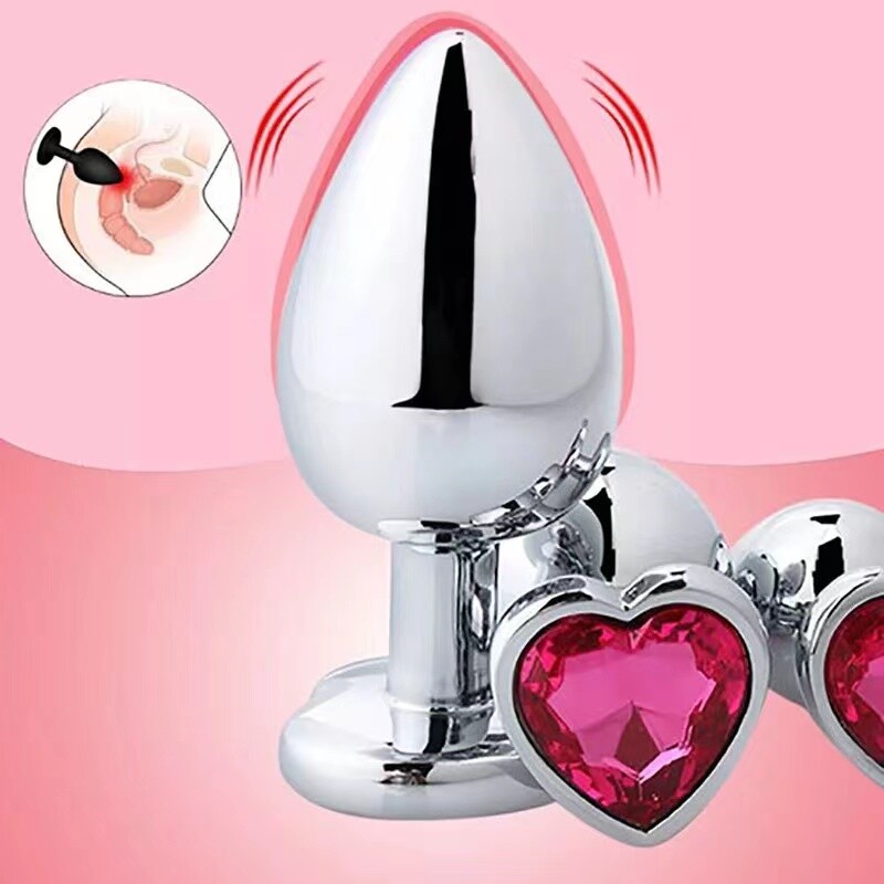 2024 Anal Butt Plug HEART STAINLESS Butt Plug Sex Toy For Women Men Couple Gift