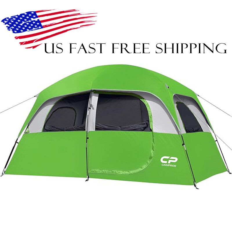 CAMPROS Tent-6-Person-Camping-Tents, Water-Windproof Family Tent Factory Wrap