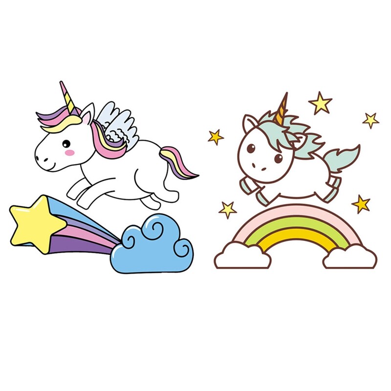 Détails Sur Licorne Arc En Ciel Nuage étoile Autocollant Interrupteur Mural Pour Fille