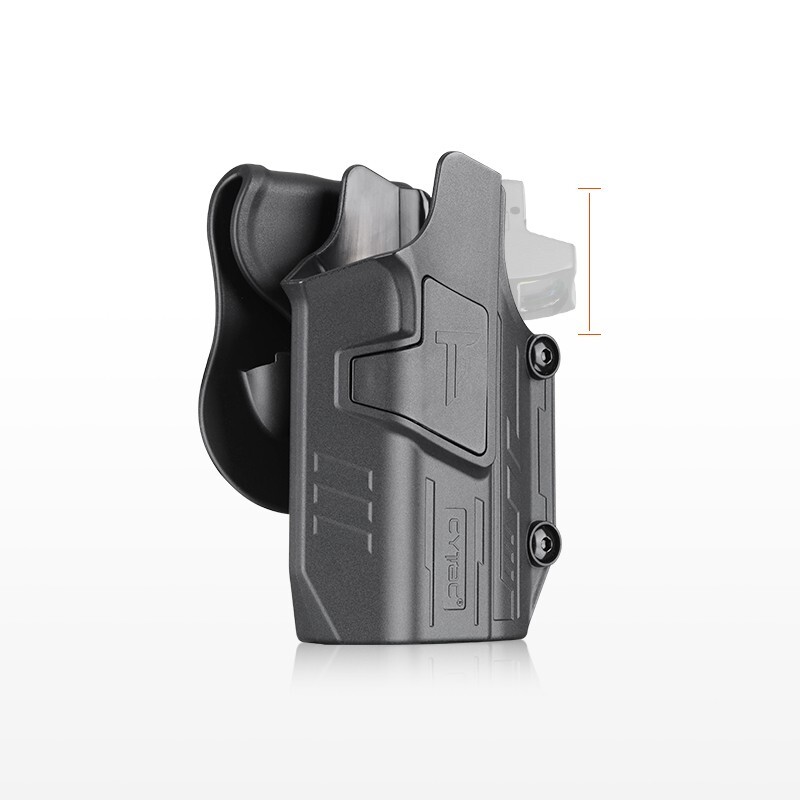 Universal Level 2 OWB Paddle Holster For Guns with Streamlight TLR-1/TLR-2