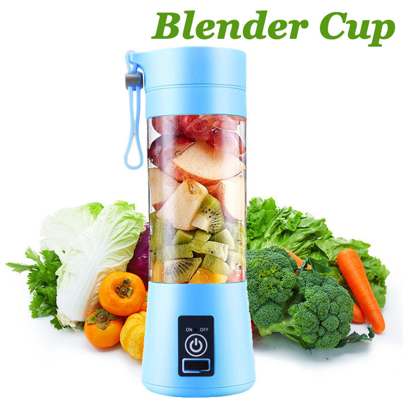 Portable Blender Personal Mini Mixer Protein Shakes Juicer Cup USB Rechargeable