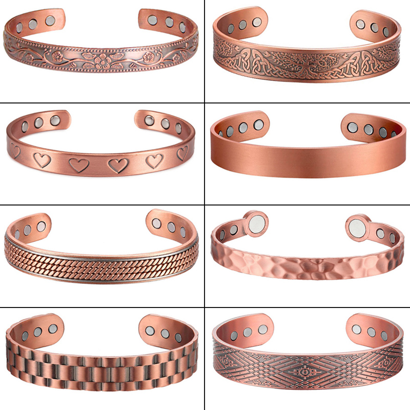 Bracelet Magnétique En Cuivre  Thérapeutique Énergétique Guérison Tibétain
