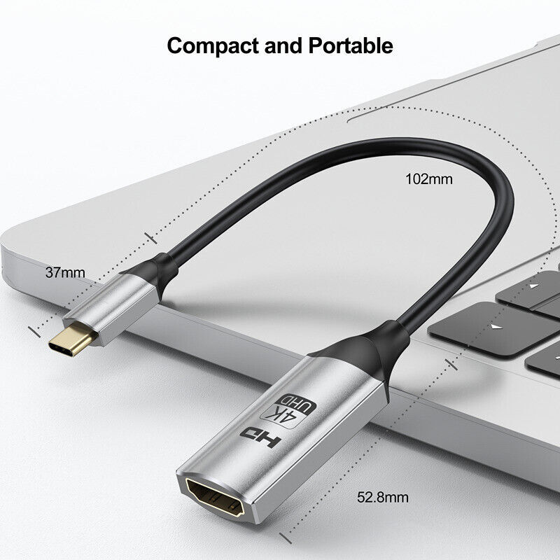 10 x 1 USB-C Type-C to HDMI Adapter Cable M/F 4K 60Hz for Samsung LG MacBook Pro