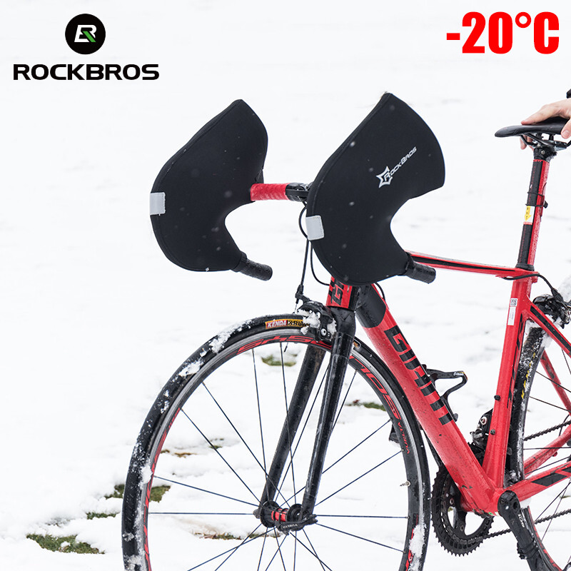 ROCKBROS Handlebar Mittens Road Bike Windproof Coldproof Commuter Warmer Covers
