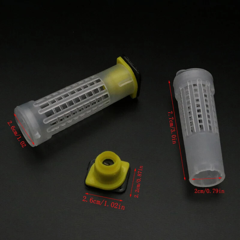 Beekeeping King Queen Bee Rearing Box Plastic Cup Cell Protection Cover Cage Kit