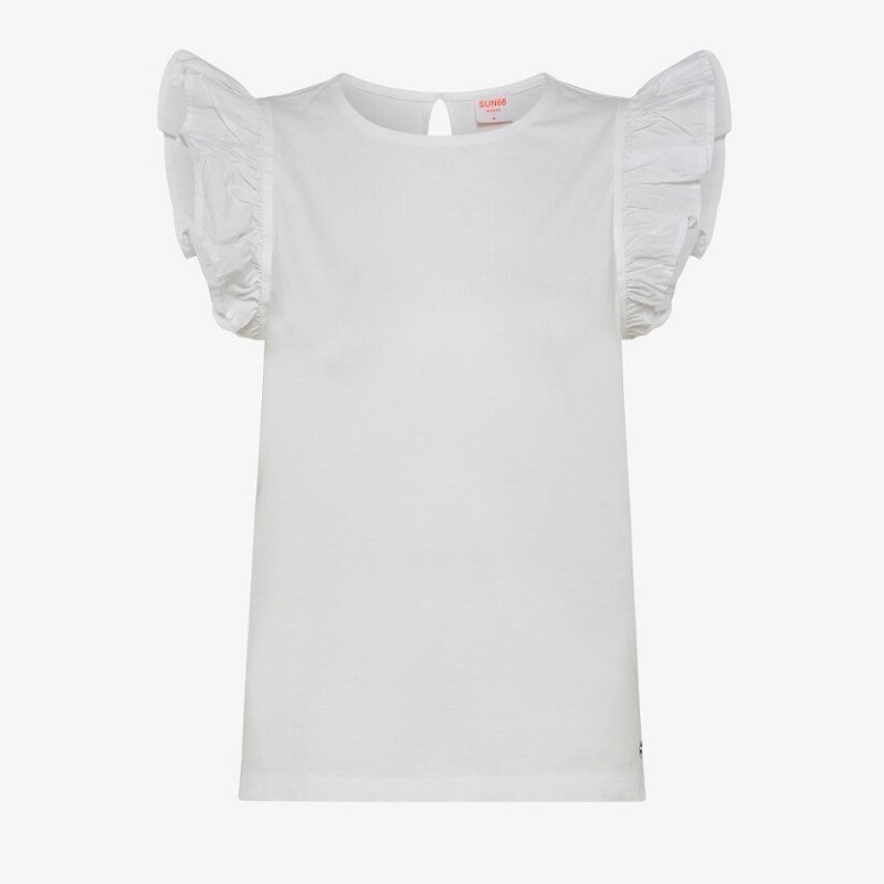 

Женская футболка Sun68 White T33210 Top из смешанной ткани Sun 68, Белый