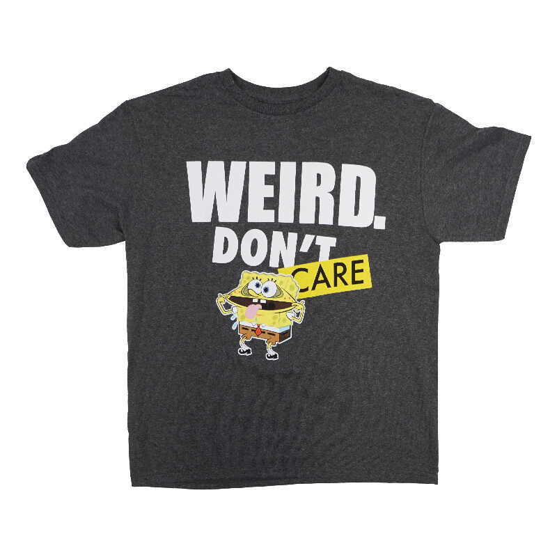 

МОЛОДЕЖНАЯ ФУТБОЛКА ДЛЯ МАЛЬЧИКОВ «SPEONGEBOB WEIRD DONT CARE BOYS», Charcoal
