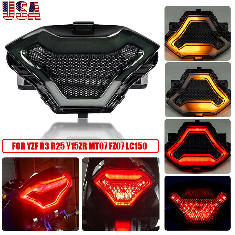Red Tail Brake Light Turn Signal LED For Yamaha YZF R3 R25 Y