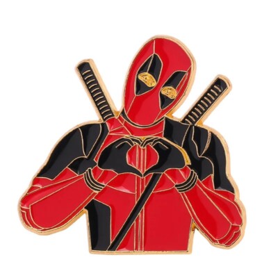 Deadpool Enamel Pin Badge "LOVE HEART" Funny Quirky Fashion Marvel Superhero