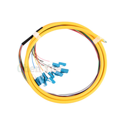 12 Strand 9/125 Fiber Optic Pigtail 3m LC/UPC Single Mode Ribbon Fan-out Pigtail