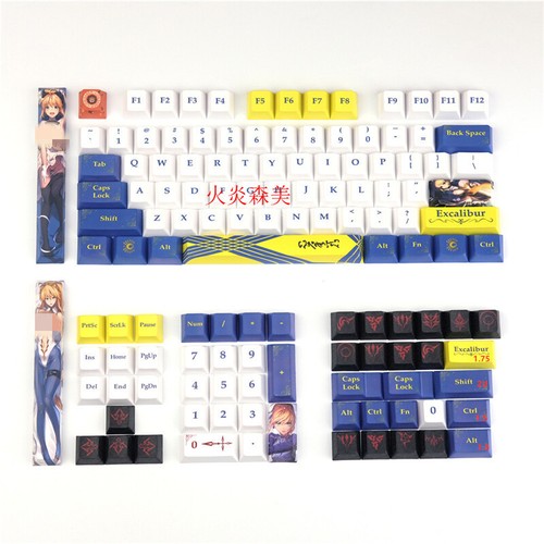 Fate Altria Pendragon Saber Keycaps PBT Cherry Height Key Cap 87 104 6.25X Space