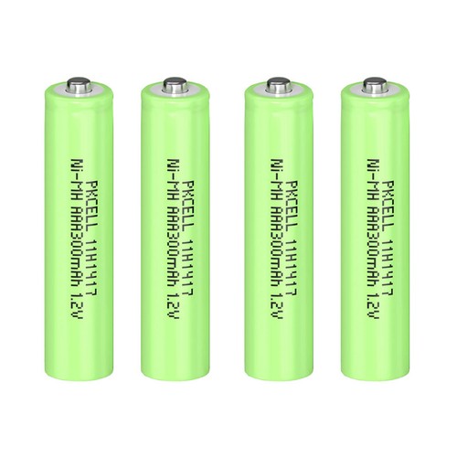 4X PKCELL AAA 300mAh Batteries Rechargeable Ni-Mh 1.2V Battery for Solar Lights