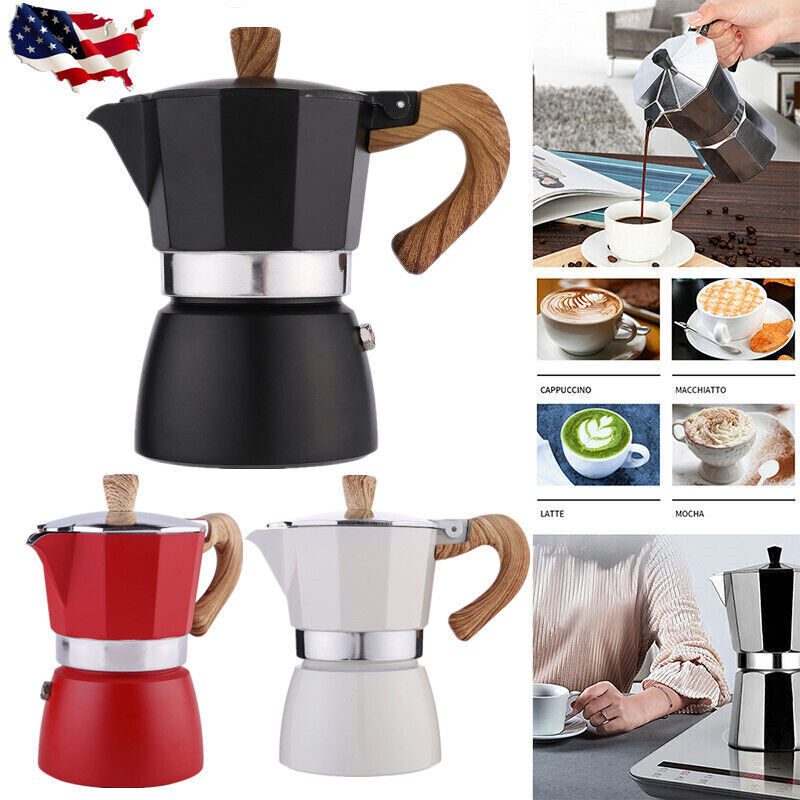 Aluminum Italian Espresso Coffee Stovetop Maker Pot Percolator (3-9 Cup) USA