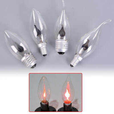 E27 E14 LED Burning Candle Light Fire Effect Decorative Flame Flame Lamp Bul7H