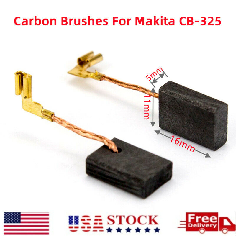 1 Pair Carbon Brushes For Makita CB325 Angle Grinder 9553/9555/9556/9558/2810 US
