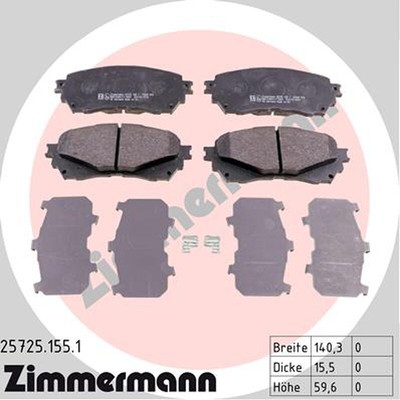 Bremsscheiben Set Beläge ZIMMERMANN CACC1 für GJ MAZDA GL vorne GJ2 GL2 GL6