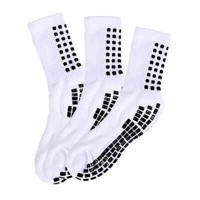 3 Pairs Sport Socks Anti Slip W/Grip Soccer Boy Football Basketball Sock Premium