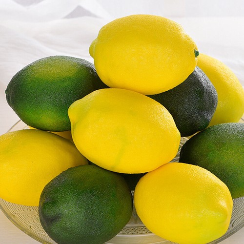10Stk. Künstliche Zitronen Realistische Obst Früchte Deko Fotografie Requisiten