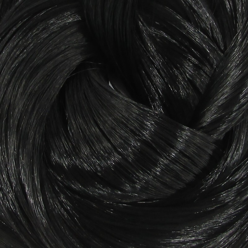 Nylon Doll Hair - Nightmare Black for Rerooting Custom Dolls, Doll Rehair