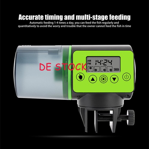Aquarium Futterautomat Automatischer 200ml Fischfutterspender Mit LCD Display