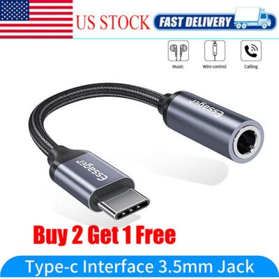 For Samsung Galaxy S22 Ultra S22+ 5G Type C to 3.5mm Jack Headphone Adapter US