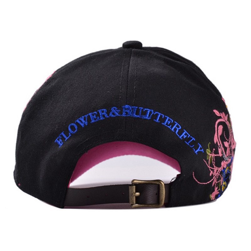 Akizon Baseball Cap For Women With Butterflies And Flowers Embroidery Adjustable Ebay