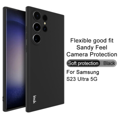IMAK For Samsung Galaxy S23+ Ultra Black Soft Classic TPU Rubber Slim Case Cover