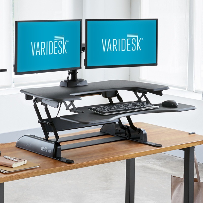 3x VARIDESK Pro Plus 36 Black Standing Desks in City of London