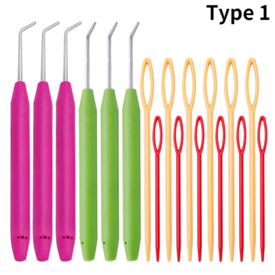 Colorful Knitting Loom Hook Tool Loom Knit Hook Set Looming Hooks Random Color