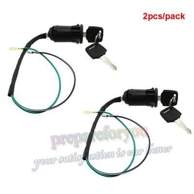 2pcs/pack 2 Wire Ignition Key Switch For Mini Dirt Pocket Bike ATV Quad Go Kart