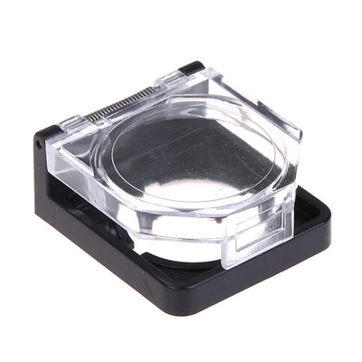 Black 22mm clear plastic push button switch guard protector.JO