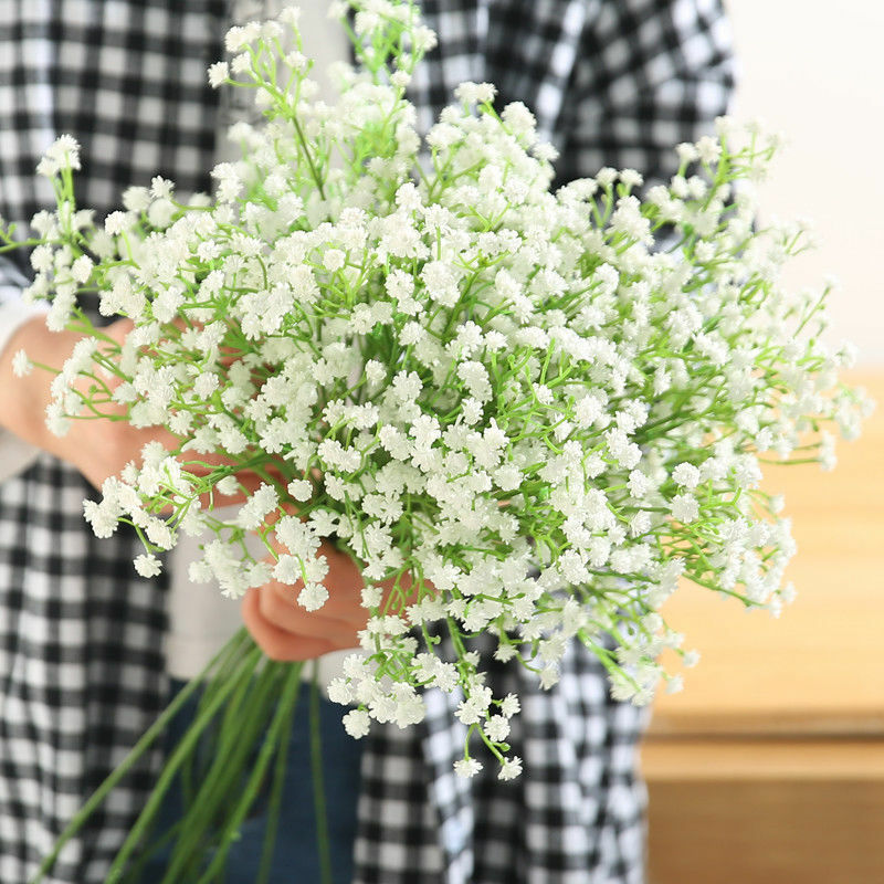 32PCS Artificial Fake Gypsophila Silk Flowers Bouquet Home ...