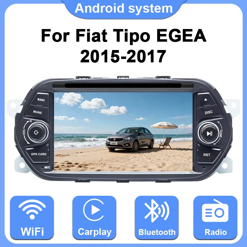 Android Car Radio DVD Player For Fiat Tipo Egea 2015-2017 Touch Screen Car GPS N