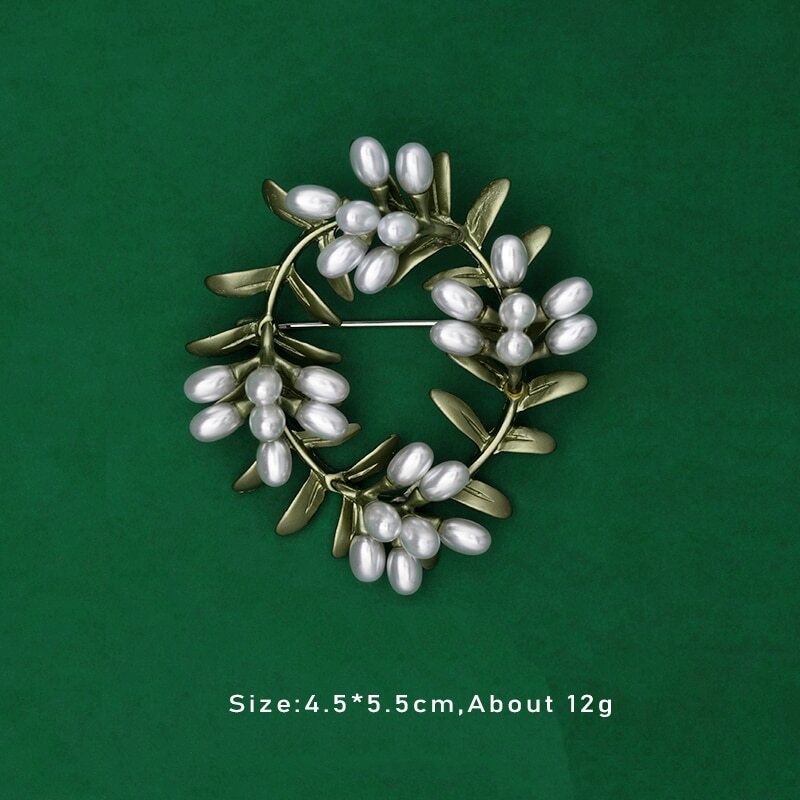 Enamel Floral Leaf Brooch Lily Of The Valley Brooch Pin Jewelry For Women Scarf