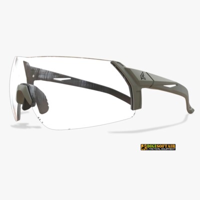 Occhiali balistici Urgent Fury montatura Green / Clear, Edge tactical