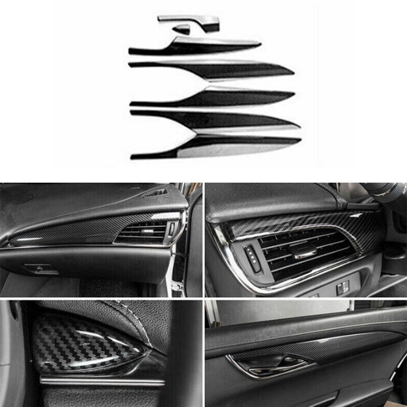 4-Piece Carbon Fiber Interior Door Panel Cover Trim For Cadillac ATS 2013-2019 Sedan 1 thumbnail image