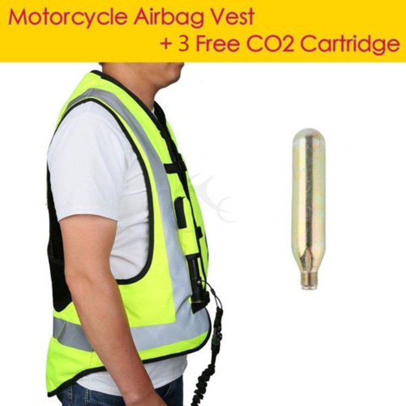 Air Bag Vest Safety Protective System Inflatable Turtle Motorcycle Jacket XXL US