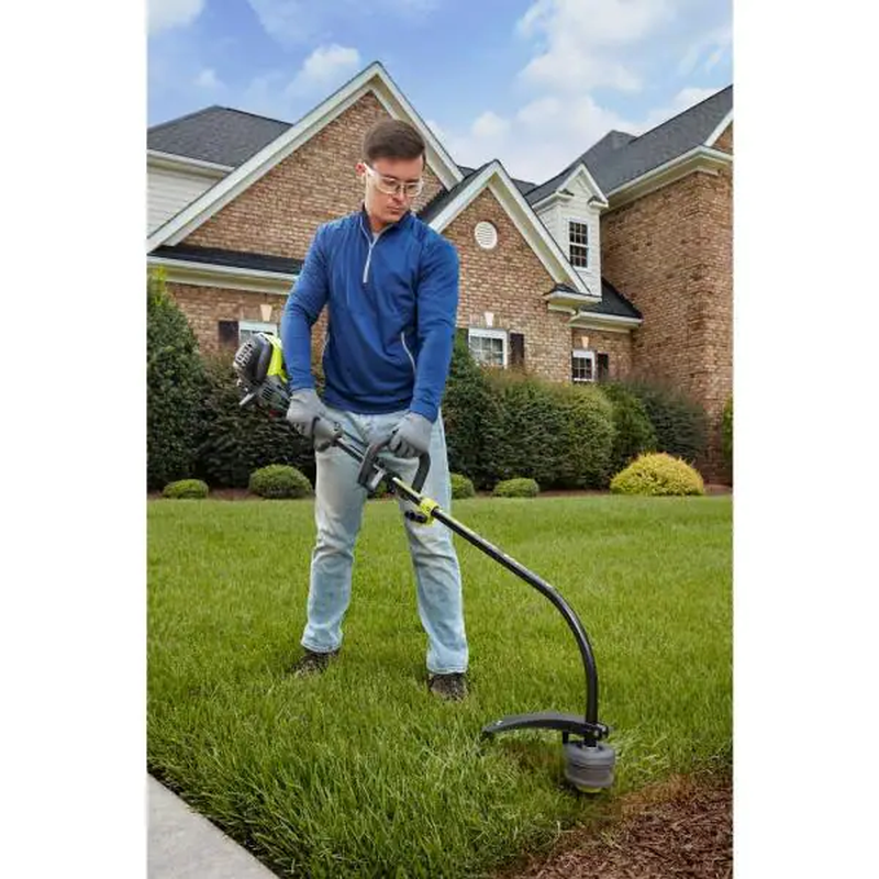 4-Cycle Curved Shaft Gas Trimmer Bump Feed Pull Start Antivibration Attachment